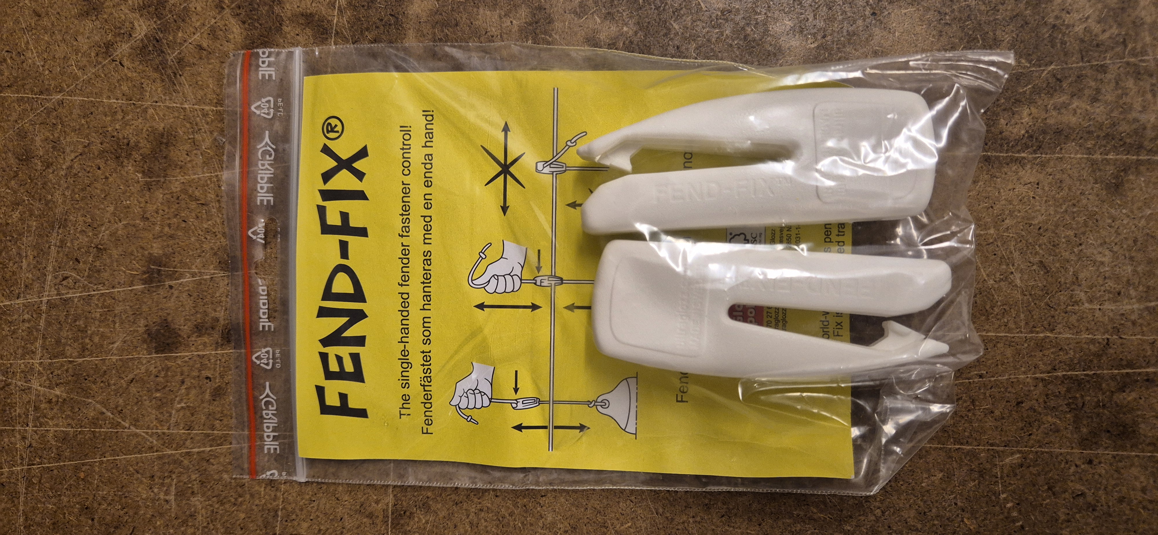 Fenderfäste FEND-FIX 2 st vit M